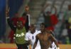 CAIRO, EGYPT - OCTOBER 16: Emmanuel Agyemang-Badu of Ghana (8) celebrates after scoring the winning penalty during a penalty shoot out against Brazil in the FIFA U20 World Cup Final between Ghana and Brazil at the Cairo International Stadium on October 16, 2009 in Cairo, Egypt. (Photo by Alex Livesey - FIFA/FIFA via Getty Images)