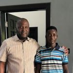 Ibrahim Mahama with the 17-year-old Solomon Atimbiri
