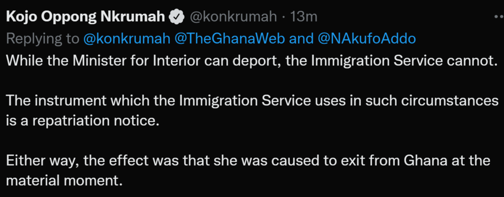 President Akufo-Addo never said he isn't sure if Aisha Huang left Ghana - Kojo Oppong Nkrumah
