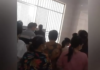 This video showed residents behind gates asking to be let out