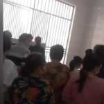 This video showed residents behind gates asking to be let out