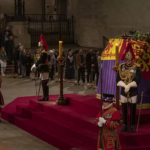 Thousands of people have been queuing along the banks of the River Thames to view the Queen's coffin as she lies in state in London's Westminster Hall.