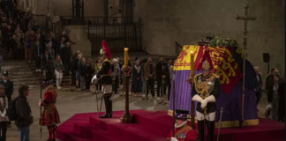 Thousands of people have been queuing along the banks of the River Thames to view the Queen's coffin as she lies in state in London's Westminster Hall.