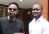 Patoranking and Anthony Dzamefe, CEO of Caveman watches