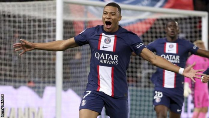 Kylian Mbappe has scored 182 goals in 228 games for Paris St-Germain