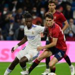 Real Madrid held by Osasuna as winning run ends Eduardo Camavinga of Real Madrid battles with Javi Martinez, Real Madrid v Osasuna, La Liga, Santiago Bernaubeu, Madrid, October 27, 2021 Image credit: Getty Images