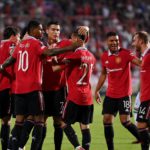 NICOSIA, CYPRUS - OCTOBER 06: Anthony Martial of Manchester United celebrates with teammates after scoring their team's second goal during the UEFA Europa League group E match between Omonia Nikosia and Manchester United at GSP Stadium on October 06, 2022 Image credit: Getty Images