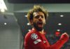 Mohammed Salah celebrates