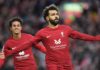 Mohamed Salah of Liverpool celebrates after scoring the first goal during the Premier League match between Liverpool FC and Manchester City at Anfield on October 16, 2022 in Liverpool, England. (Photo by John Powell/Liverpool FC via Getty Images) Image credit: Getty Images