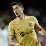 Robert Lewandowski of FC Barcelona during the La Liga Santander match between Valencia v FC Barcelona at the Estadio de Mestalla on October 29, 2022 in Valencia Spain Image credit: Getty Images
