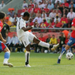 Asamoah Gyan strikes against Czech