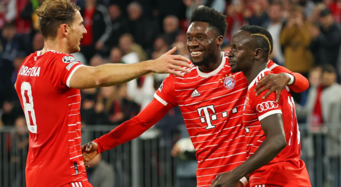 Sadio Mane (r.) scored one and made another in Bayern Munich's 5-0 win over Viktoria Plzen. - © Getty Images