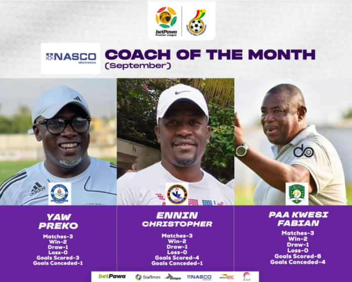 Coach of the Month Award nomination
