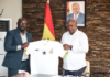 GFA boss Kurt Okraku [L] and Ex-President Mahama [R]