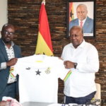 GFA boss Kurt Okraku [L] and Ex-President Mahama [R]