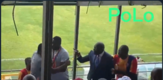 Hearts of Oak bosses at the VVIP session at the Accra Sports Stadium