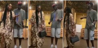 Black Sherif and Tiwa Savage dancing Source: TikTok