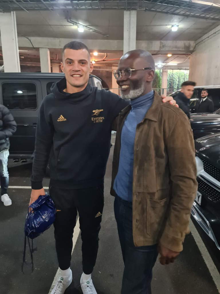 Gabby Otchere-Darko hangs out with Arsenal players after win over Spurs