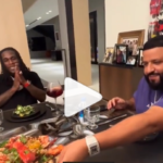 Burna Boy dines with DJ Khaled as they record a song together