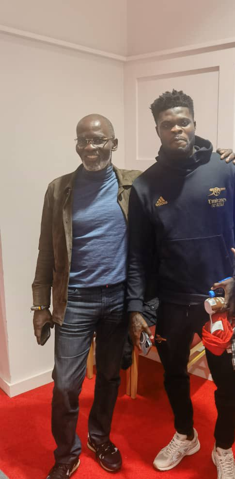 Gabby Otchere-Darko hangs out with Arsenal players after win over Spurs