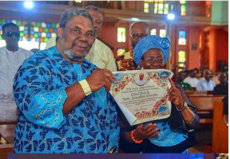 Veteran actor, Pete Edochie and wife celebrate 53rd wedding anniversary