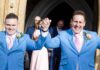 Shane Yerrell, right, and David Sparrey finally got married after being rejected by churches 31 times (Image: Ellie Stewart / SWNS)
