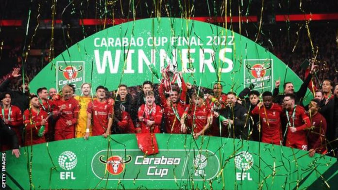 Liverpool beat Chelsea on penalties in last year's Carabao Cup final