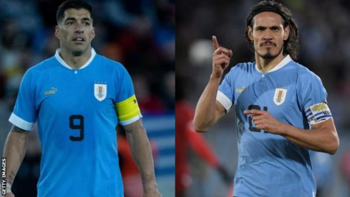 Luis Suarez and Edinson Cavani both made their World Cup debuts in 2010