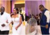 Archbishop Duncan Williams blesses the couple, Kevin and Edith. Source: @papaofeii