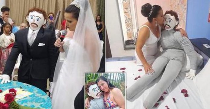 Meirivone Rocha Moraes, 37, from Brazil, who married rag doll reveals he cheated- just as pair set to celebrate first wedding anniversary Meirivone Rocha Moraes, 37, from Brazil, who married rag doll reveals he cheated- just as pair set to celebrate first wedding anniversary