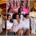 Kate Henshaw, Michelle Dede and Chioma Akpotha step out in style for Rita Dominic's white wedding as bridesmaids. Photo credit: @chiomaakpotha/@k8henshaw/@the_commensection