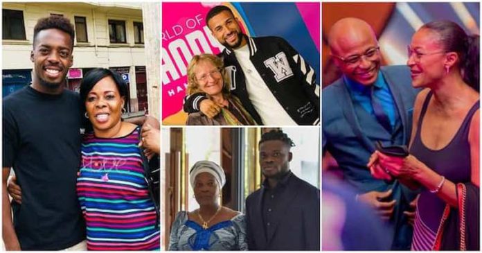 The mothers of of Dede Ayew, Daniel Kyereh, Thomas Partey, and Inaki Photo source: @inakiwilliaams, @thomaspartey5, @kofikyereh, @andreayew10