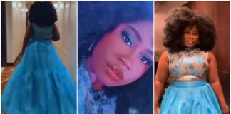 Ghanaian actress Lydia Forson stuns in a blue outfit at AMAA 2022. Source: @lydiaforson