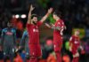 LIVERPOOL, ENGLAND - NOVEMBER 01: Darwin Nunez of Liverpool celebrates after scoring their team's second goal during the UEFA Champions League group A match between Liverpool FC and SSC Napoli at Anfield on November 01, 2022 in Liverpool, England. (Photo Image credit: Getty Images