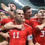 Wales celebrate Gareth Bale's equaliser Image credit: Getty Images