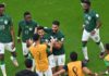 Saudi Arabia's midfielder #10 Salem Al-Dawsari celebrates with his teammates after scoring the second goal during the Qatar 2022 World Cup Group C football match between Argentina and Saudi Arabia at the Lusail Stadium in Lusail, north of Doha on November Image credit: Getty Images