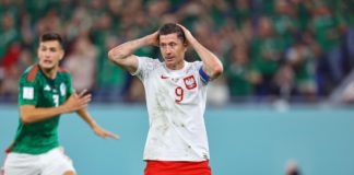 Robert Lewandowski of Poland misses the penalty during the FIFA World Cup Qatar 2022 Group C match between Mexico and Poland at Stadium 974 on November 22, 2022 in Doha, Qatar. (Photo by Pawel Andrachiewicz/PressFocus/MB Media/Getty Images) Image credit: Getty Images