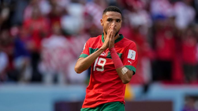 Youssef En-Nesyri of Morocco gestures Image credit: Getty Images