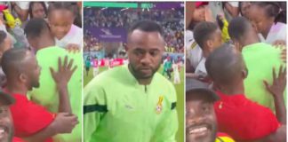Jordan Ayew's daughter, Kiki, was so proud of her father after the South Korea game Source: Instagram