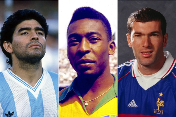 Maradona, Pele and Zidane [Getty Images]