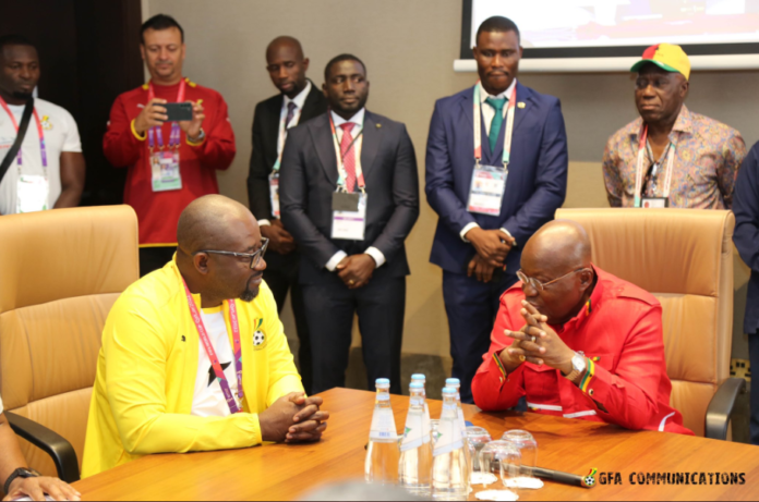 GFA boss [L] and President Akufo Addo [R]