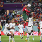 Ghana players watch Ronaldo