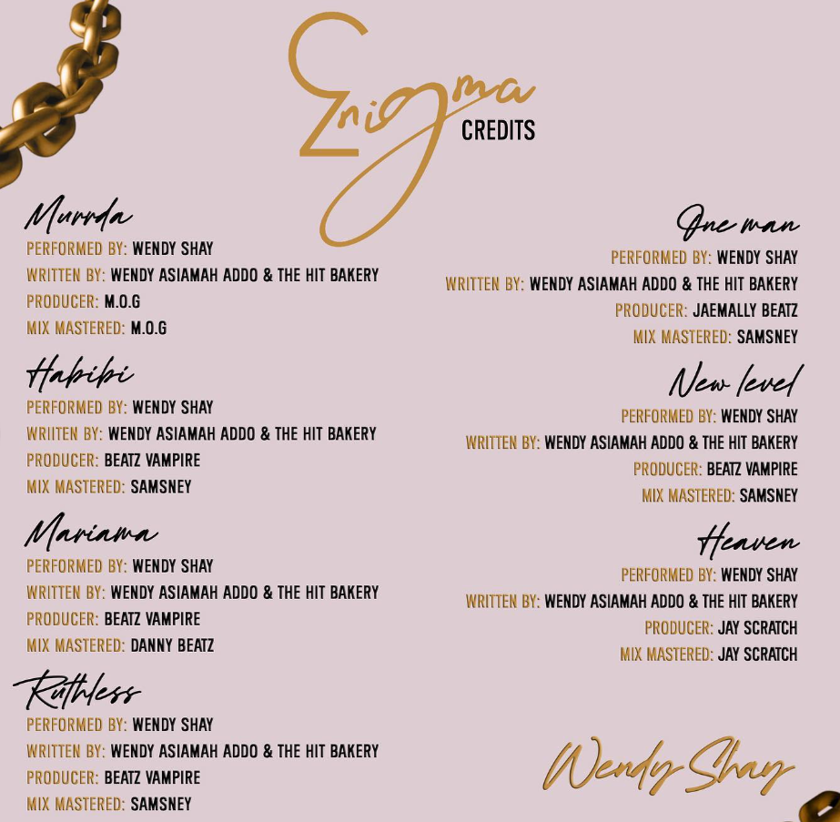 Wendy Shay finally drops thrilling EP, Enigma 