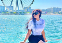 Sandra Ankobiah chills in Dubai