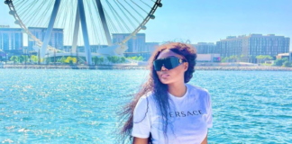 Sandra Ankobiah chills in Dubai