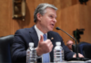 FBI Director Christopher Wray gives a statement during a U.S. Senate Homeland Security and Governmental Affairs Committee hearing on "Security threats to the United States", on Capitol Hill in Washington, U.S., November 17, 2022. REUTERS/Amanda Andrade-Rhoades
