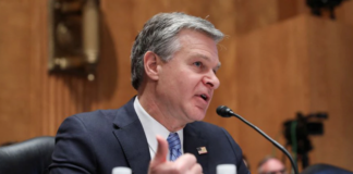 FBI Director Christopher Wray gives a statement during a U.S. Senate Homeland Security and Governmental Affairs Committee hearing on "Security threats to the United States", on Capitol Hill in Washington, U.S., November 17, 2022. REUTERS/Amanda Andrade-Rhoades