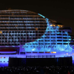 A view of the MSC World Europa cruise ship in Qatar ahead of the FIFA World Cup. GIUSEPPE CACACE/AFP via Getty Images