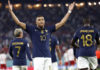 Mbappe celebrates