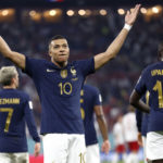 Mbappe celebrates